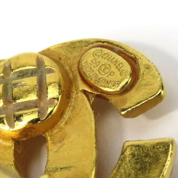 CHANEL Gold Logo Earrings - Picture 2 of 11